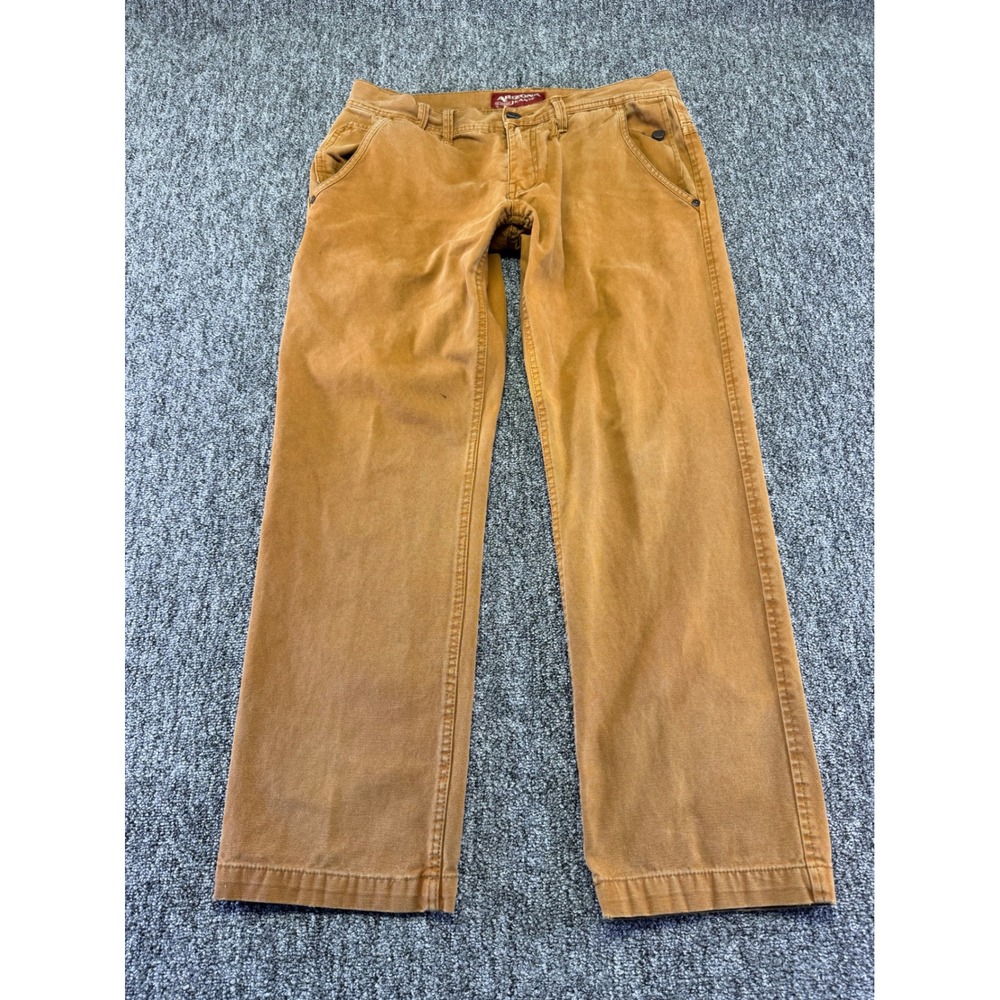 Arizona Jean Co Pants Mens 32x30 Brown Straight Canvas Cotton Rugged Casual